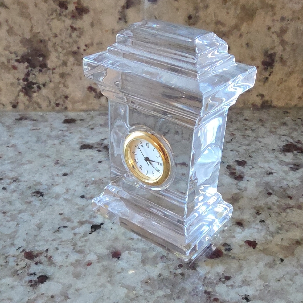 Versace Rosenthal Mini Crystal Desk Clock